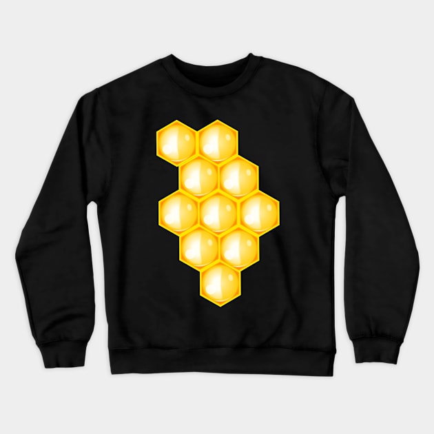 honeycomb, honeycomb shirt, honeycomb gift, honey, bee, bee shirt, bees, bees shirt Crewneck Sweatshirt by Shadowbyte91